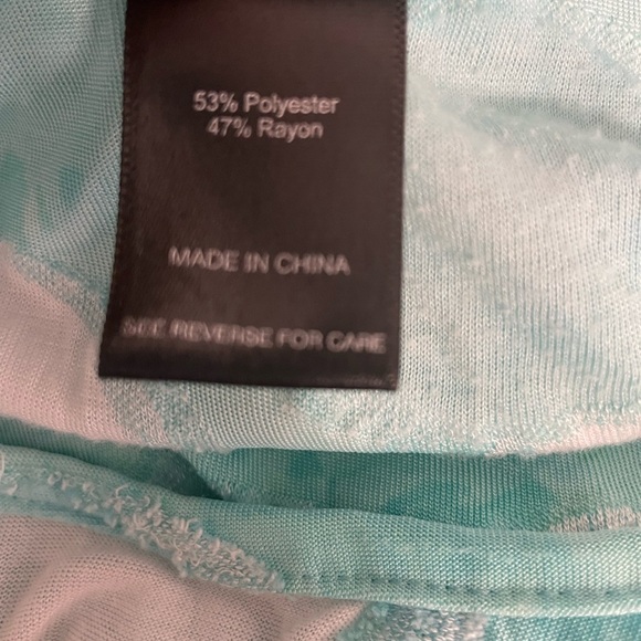 Ali Miles Tunic Top Art to Wear Textured Circles Seafoam Green Pockets PXL - Picture 6 of 6